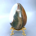 344g RareNatural Ocean Jasper QUARTZ Geode CRYSTAL Sphere Egg HEALING80*57*57mm