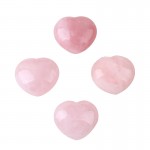 Natural Rose Crystal Heart handicraft Powder Crystal Heart  Powder Energy Stone