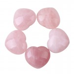 Natural Rose Crystal Heart handicraft Powder Crystal Heart  Powder Energy Stone