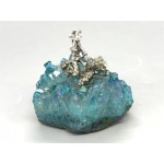 Angel Bule Aura Quartz Crystal Cluster Miners Modelling Interesting Decorations