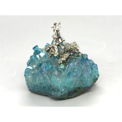 Angel Bule Aura Quartz Crystal Cluster Miners Modelling Interesting Decorations