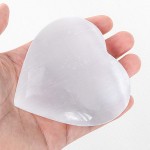 Selenite Heart | Crown Charka | Metaphysical Crystal & Mineral | Spiritual Healing | Home Decor | Meditate | Gift For A Friend