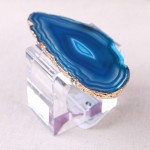 Geode Quartz Napkin Rings Natural Stone Agates Table Decoration Napkin Buckle Holder