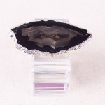 Geode Quartz Napkin Rings Natural Stone Agates Table Decoration Napkin Buckle Holder