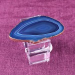 Geode Quartz Napkin Rings Natural Stone Agates Table Decoration Napkin Buckle Holder