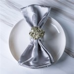 4pcs/set Geode Quartz Napkin Rings Natural Stone Agates Table Decoration Napkin Buckle Holder