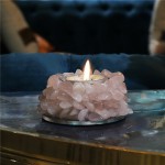 Rose  | Amethyst|Fluorite|White crystal|Calcite Candle Holder | Citrine Quartz Tealight Candle Holder