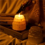 Selenite Polished Top Tea Light Candle Holder