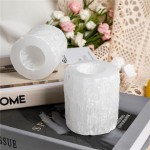 Selenite Polished Top Tea Light Candle Holder